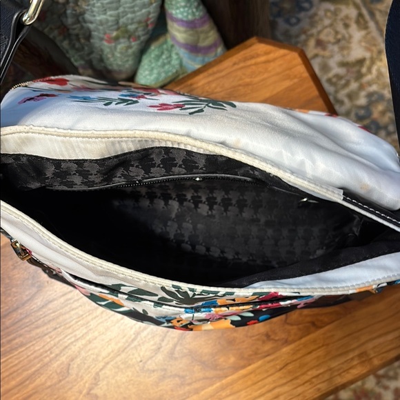 Karl Lagerfeld Floral Black and Cream Women's Bag - Picture 7 of 8